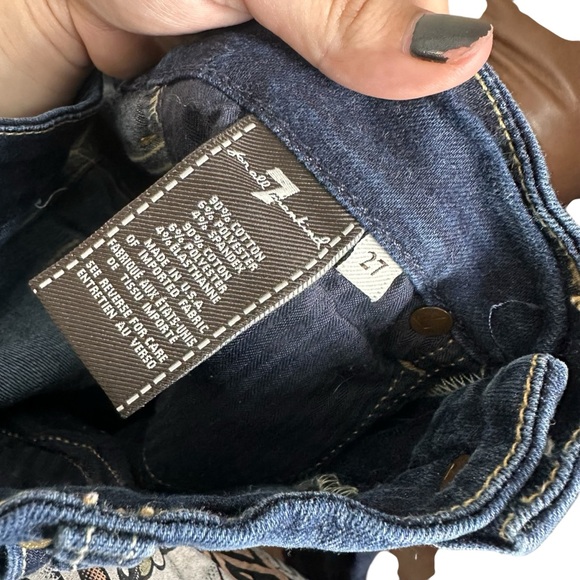 7 for All Mankind Kimmie Straight Leg Dark Wash Denim Jeans Size 27 - Picture 4 of 7